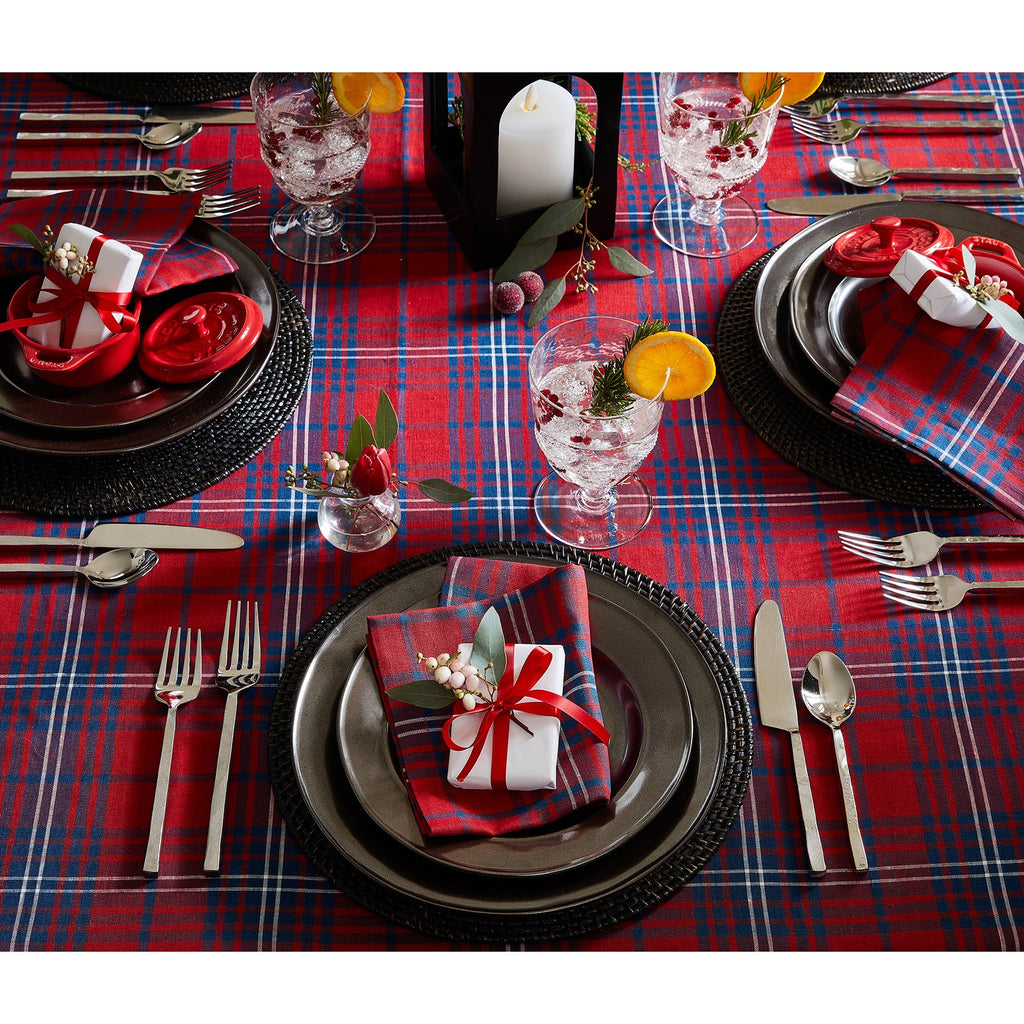 Red Tartan Plaid Tablecloth