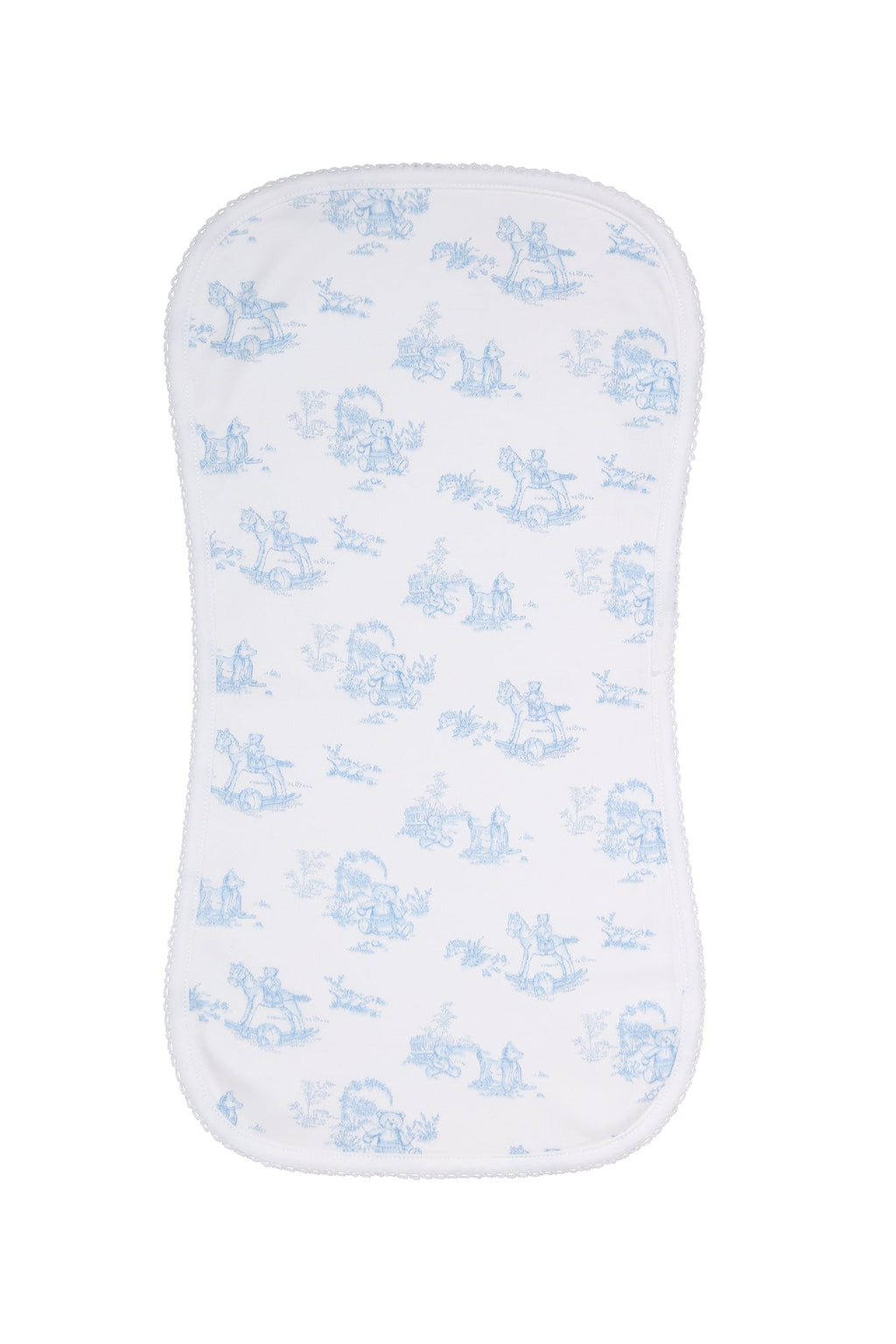 Blue Toile Burp Cloth
