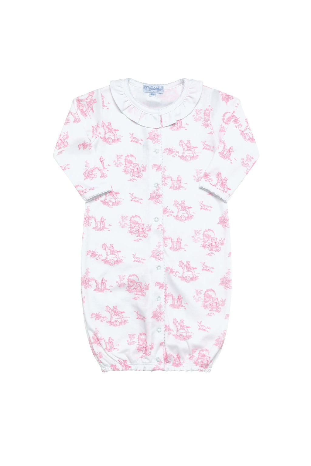 Pink Toile Baby Converter Gown