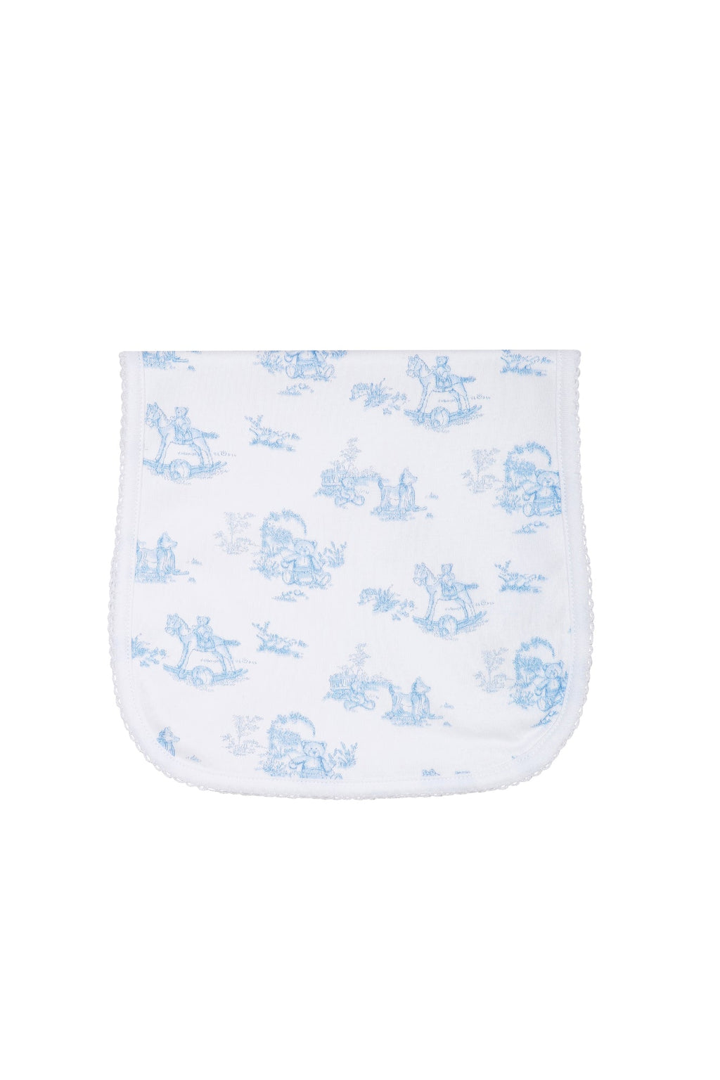 Blue Toile Burp Cloth Blue One Size