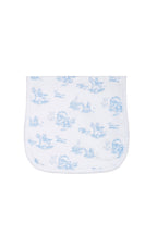 Blue Toile Burp Cloth Blue One Size