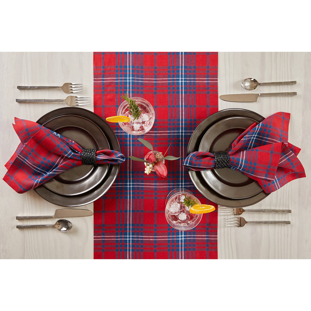 Red Tartan Plaid Table Runner