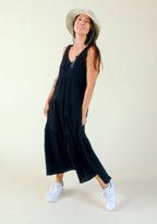 Teresa Tiered Tank Dress - Black