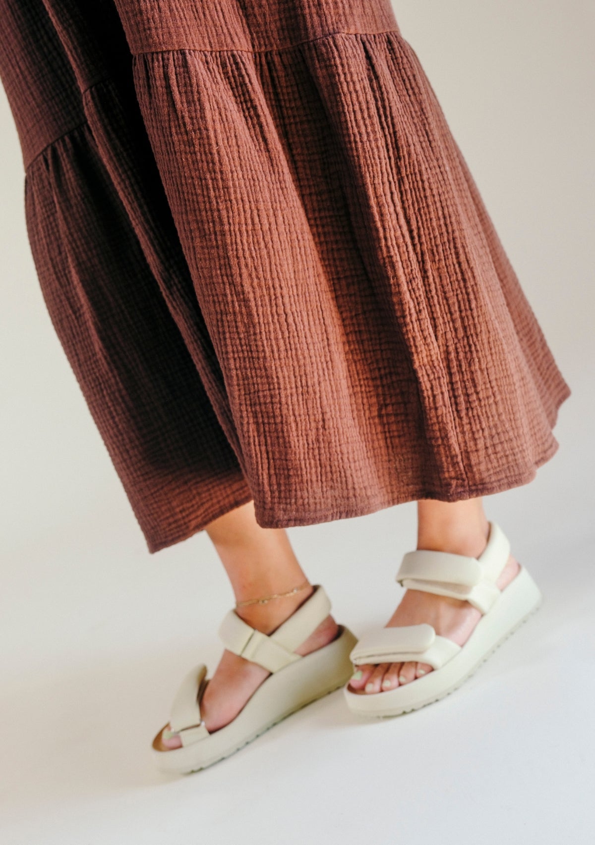 Teresa Tiered Tank Dress - Chicory Coffee