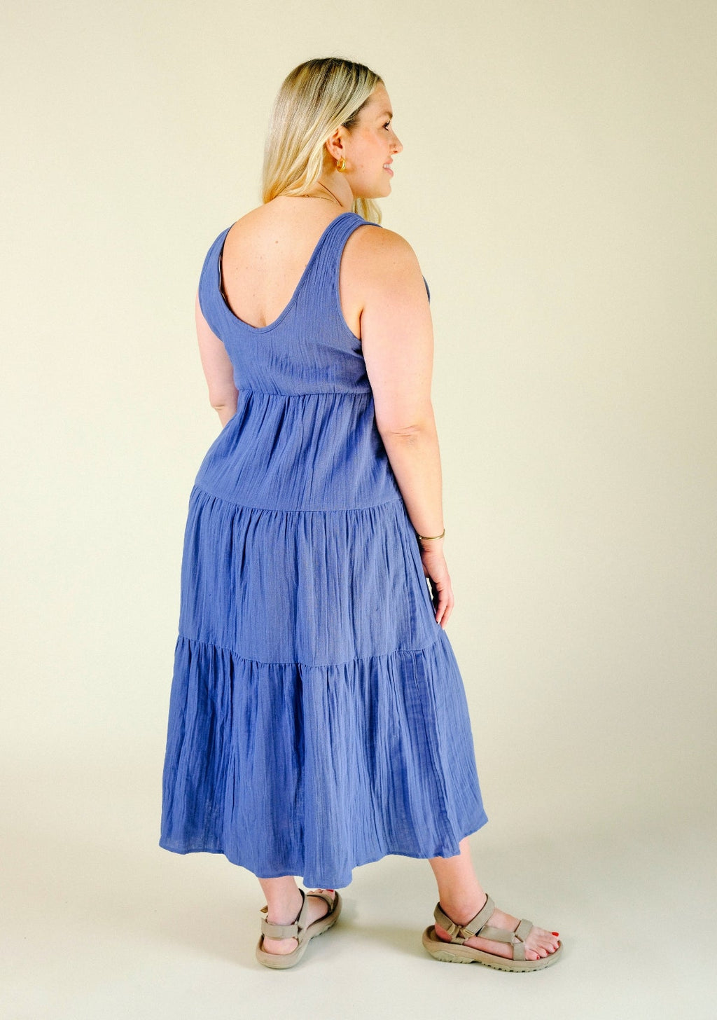Teresa Tiered Tank Dress - Ocean