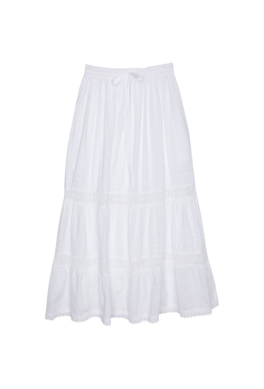 The Adelaide Prairie Skirt - White