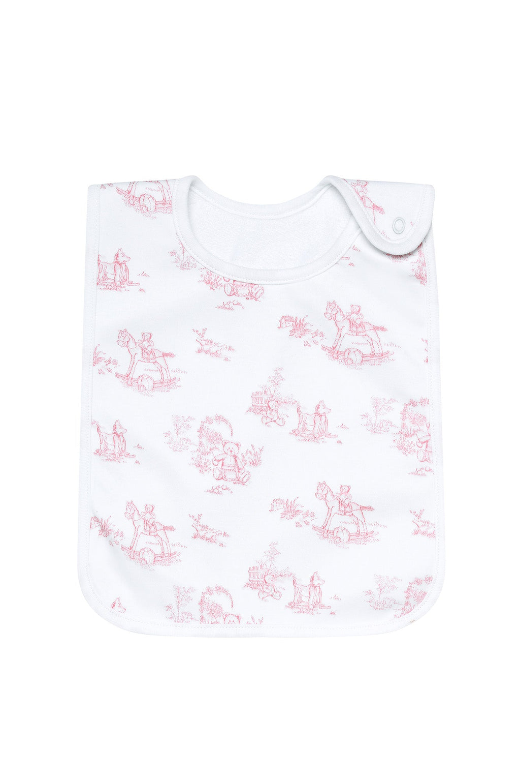 Pink Toile Baby Feeding Bib