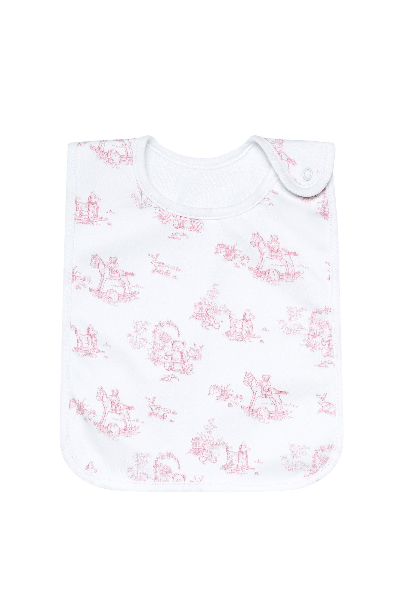 Pink Toile Baby Feeding Bib