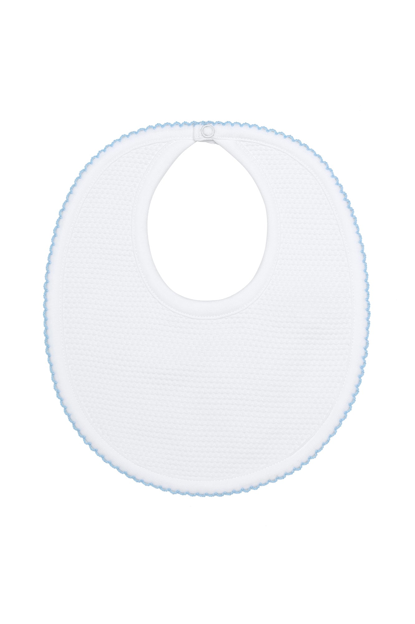White Bubble Baby Bib Blue PT One Size