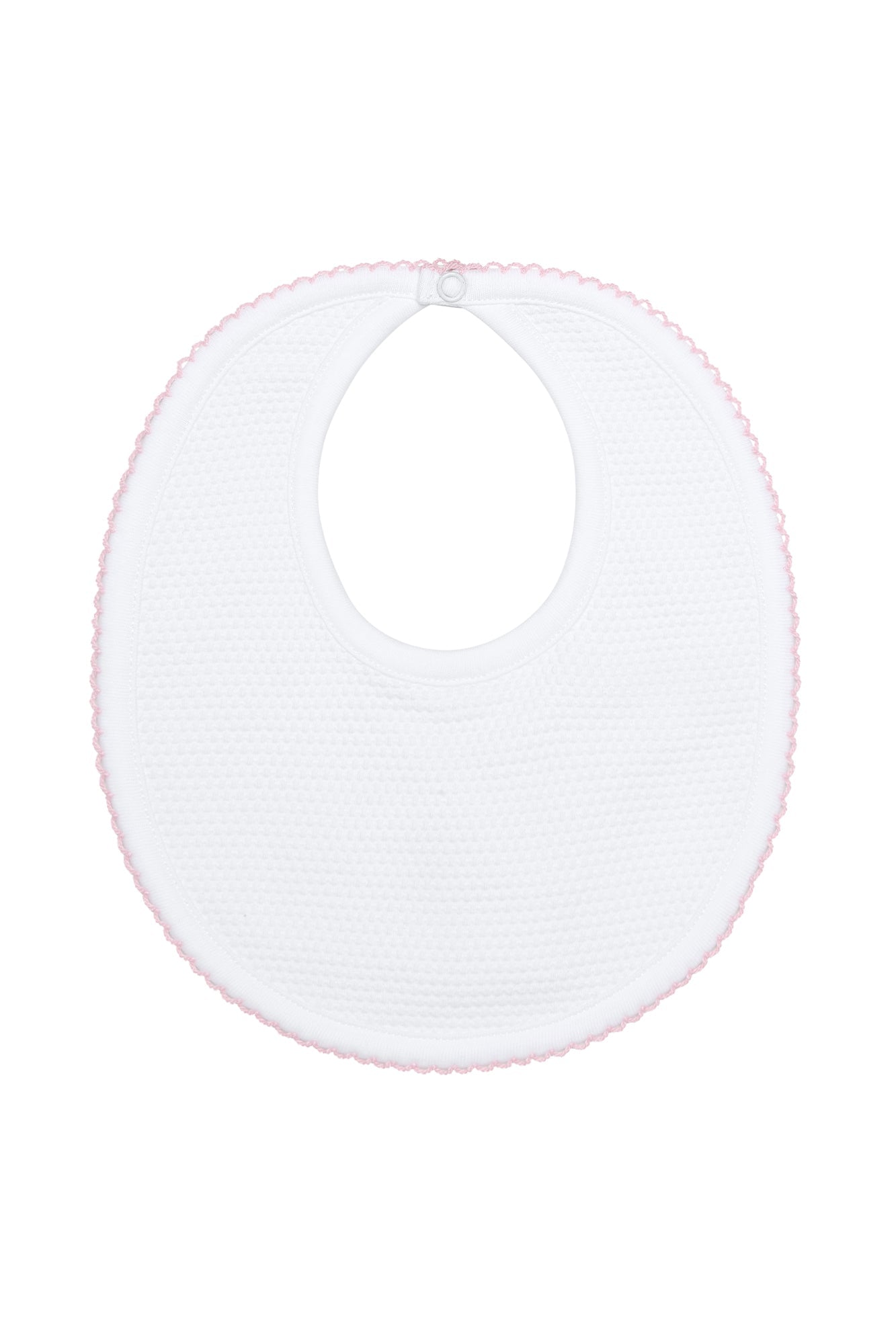 White Bubble Baby Bib Pink PT One Size