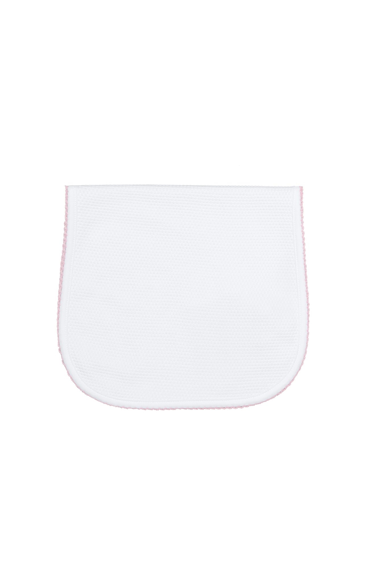 White Bubble Baby Burp Cloth Pink PT One Size