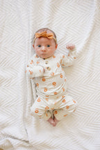 Pumpkin Posie 2pc Bamboo Pajamas for Kids - Sizes Newborn & Up!