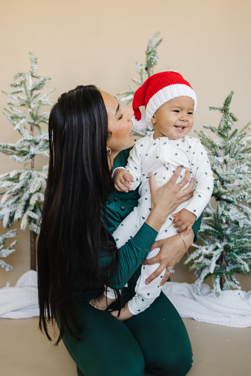 Tiny Trees Ribbed Bamboo Zippy Pajamas