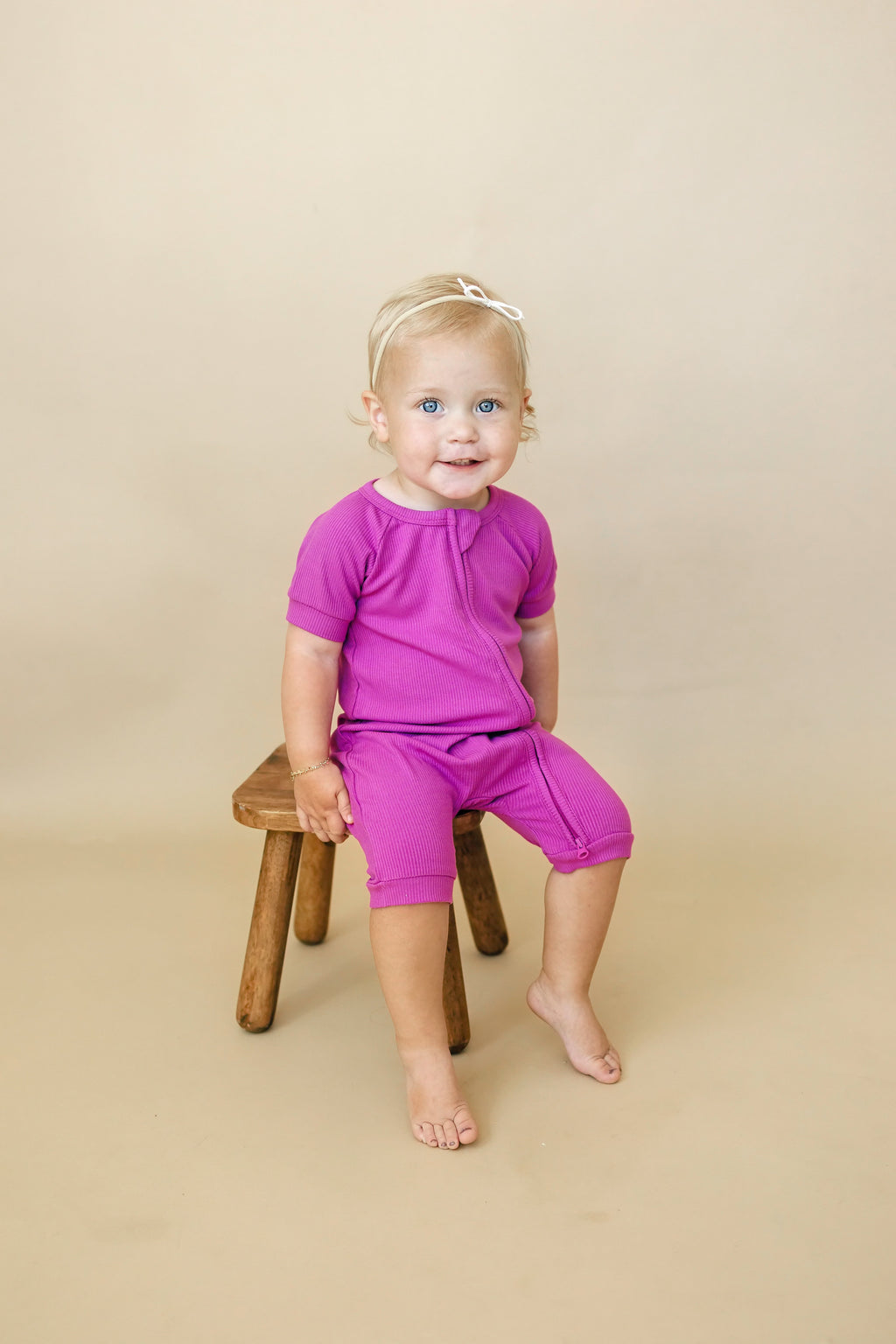 Solid Ribbed Bamboo Shorty Romper - more colors