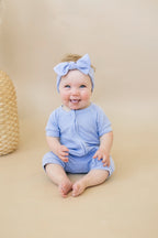 Solid Ribbed Bamboo Shorty Romper - more colors