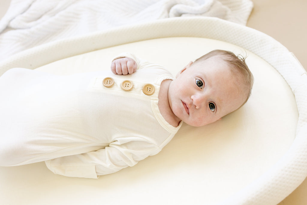 White Newborn Bamboo Gown
