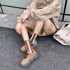 Contrast Striped Crew Socks