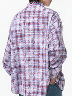 Men's Plus Size Plaid Button Up Long Sleeve Shirt