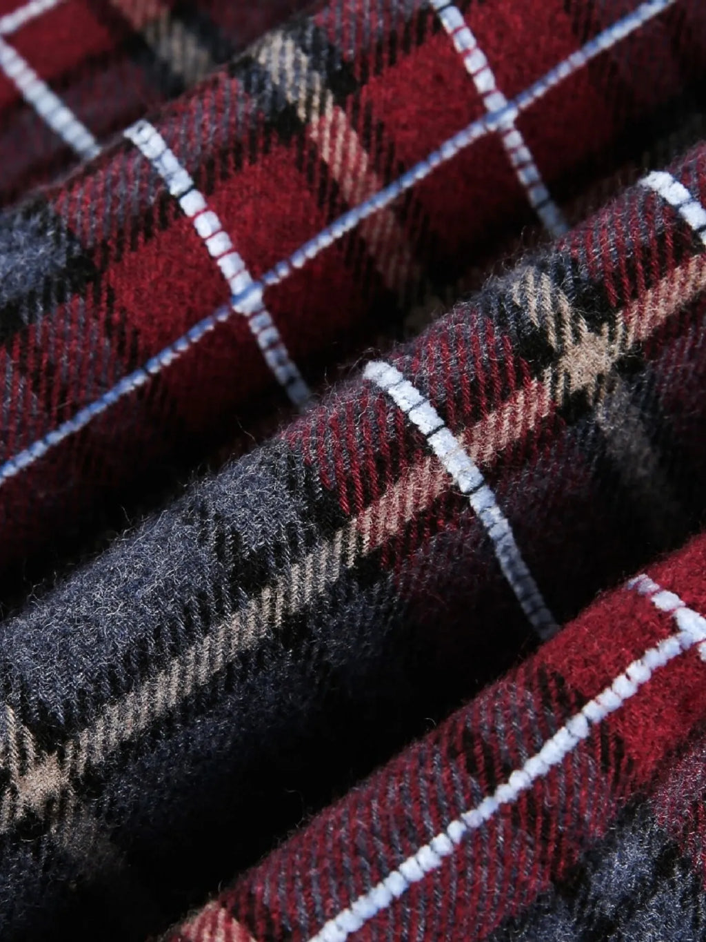 Men's Plaid Shirt with Frayed Hem Detail