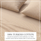 Turkish Cotton Flannel Sheet Set - Plaid & Stripe Collection