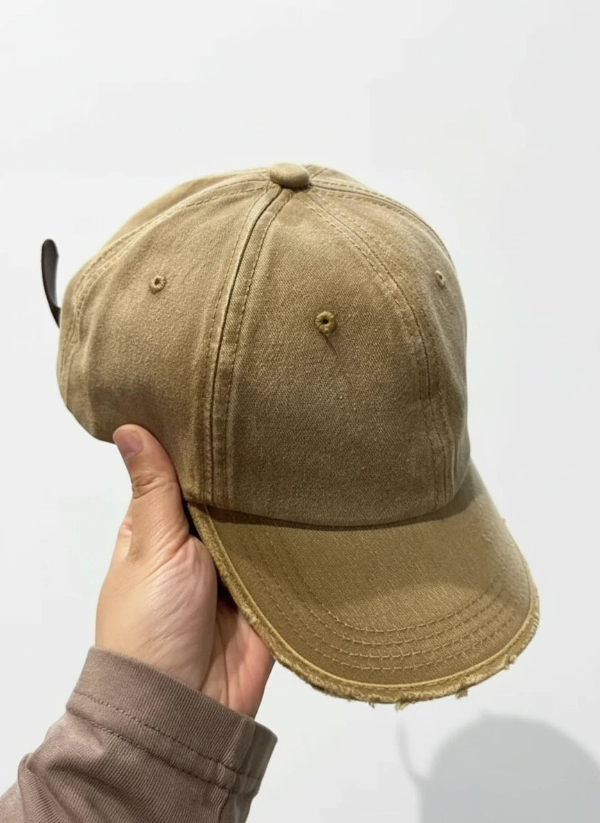 Distressed Solid Color Baseball Cap