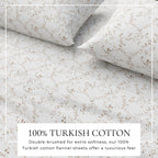 Turkish Cotton Flannel Sheet Set - Winter Floral Collection