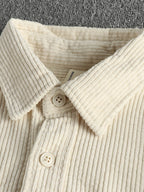 Men's Plus Size Button Up Corduroy Shirt