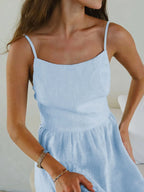 Tiered Maxi Cami Dress with Ruffled Hem
