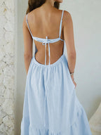 Tiered Maxi Cami Dress with Ruffled Hem