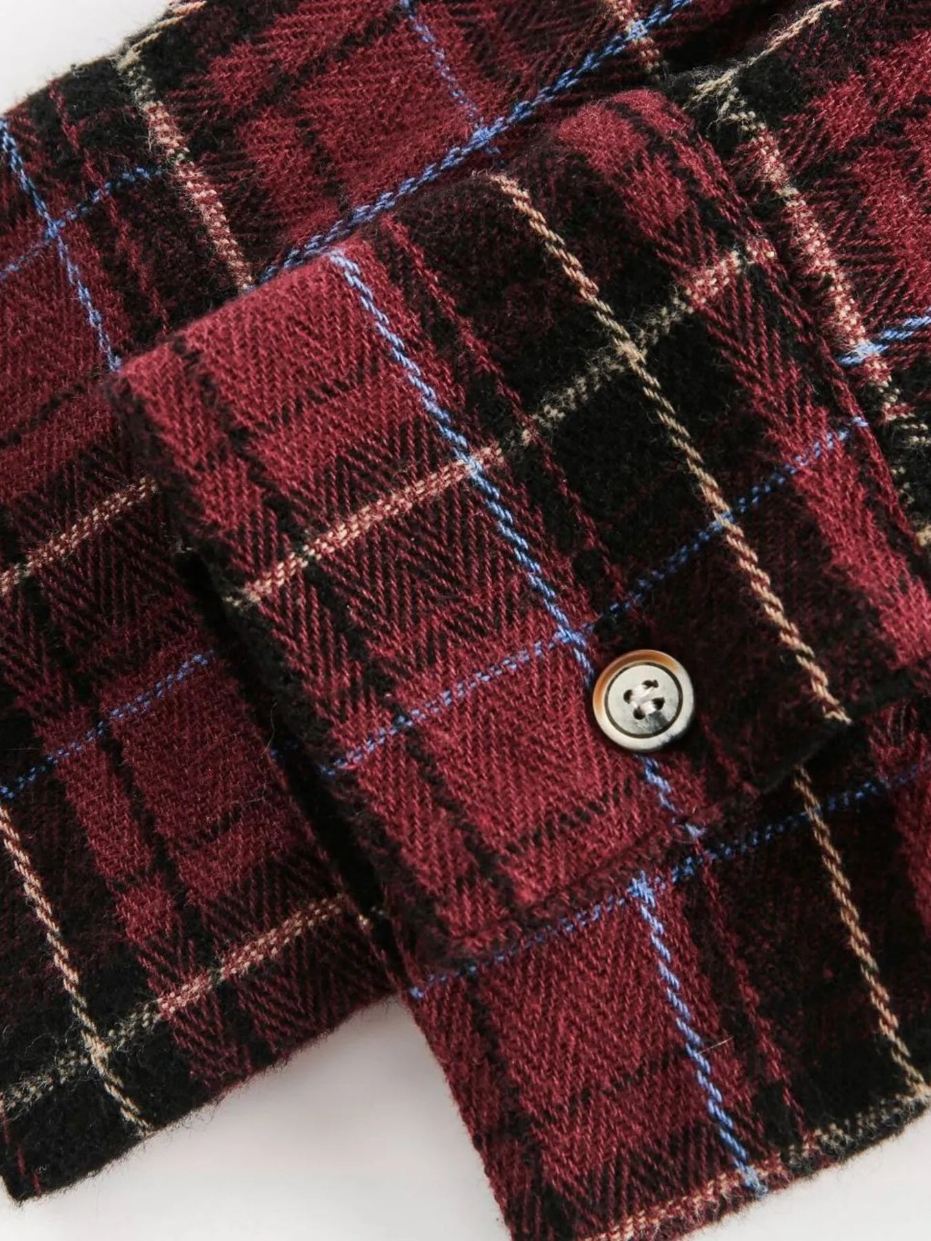 Men's Plaid Shirt with Frayed Hem Detail