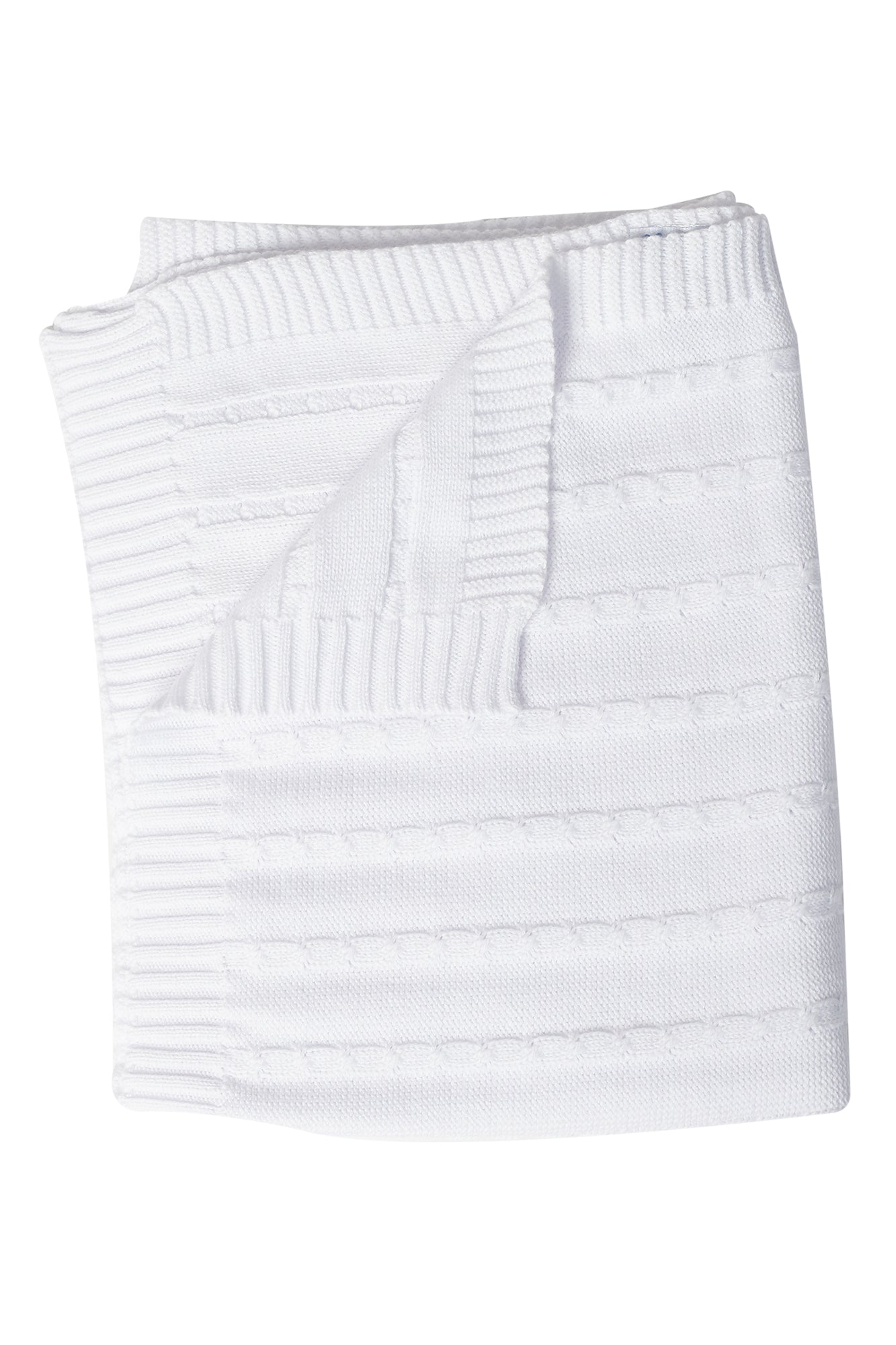 Cable Knit Blanket White One Size