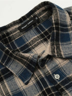 Men's Plaid Long Sleeve Shirt with Raw Hem