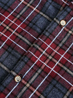 Men's Plaid Shirt with Frayed Hem Detail