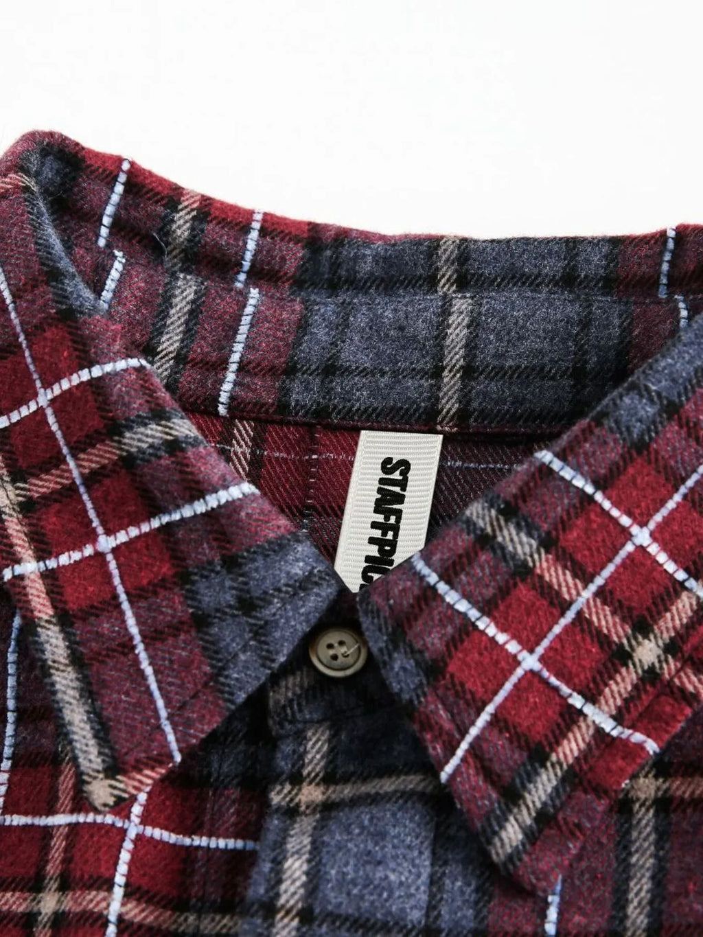 Men's Plaid Shirt with Frayed Hem Detail
