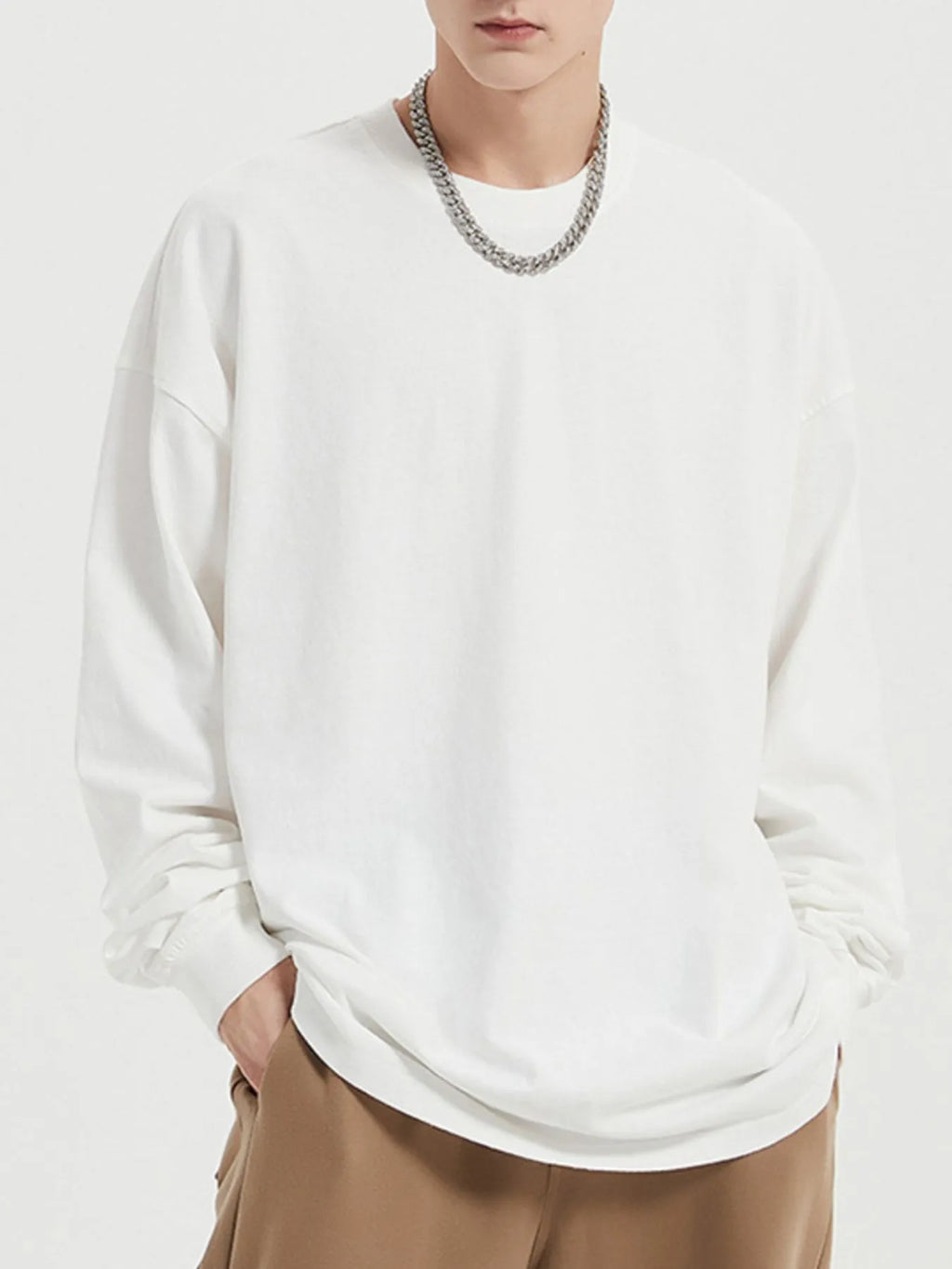 Men's Long Sleeve Oversized T-Shirt