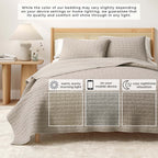 100% Cotton Honeycomb Waffle Garment Washed Quilt Set - Genevieve Collection
