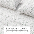 Turkish Cotton Flannel Sheet Set - Winter Floral Collection