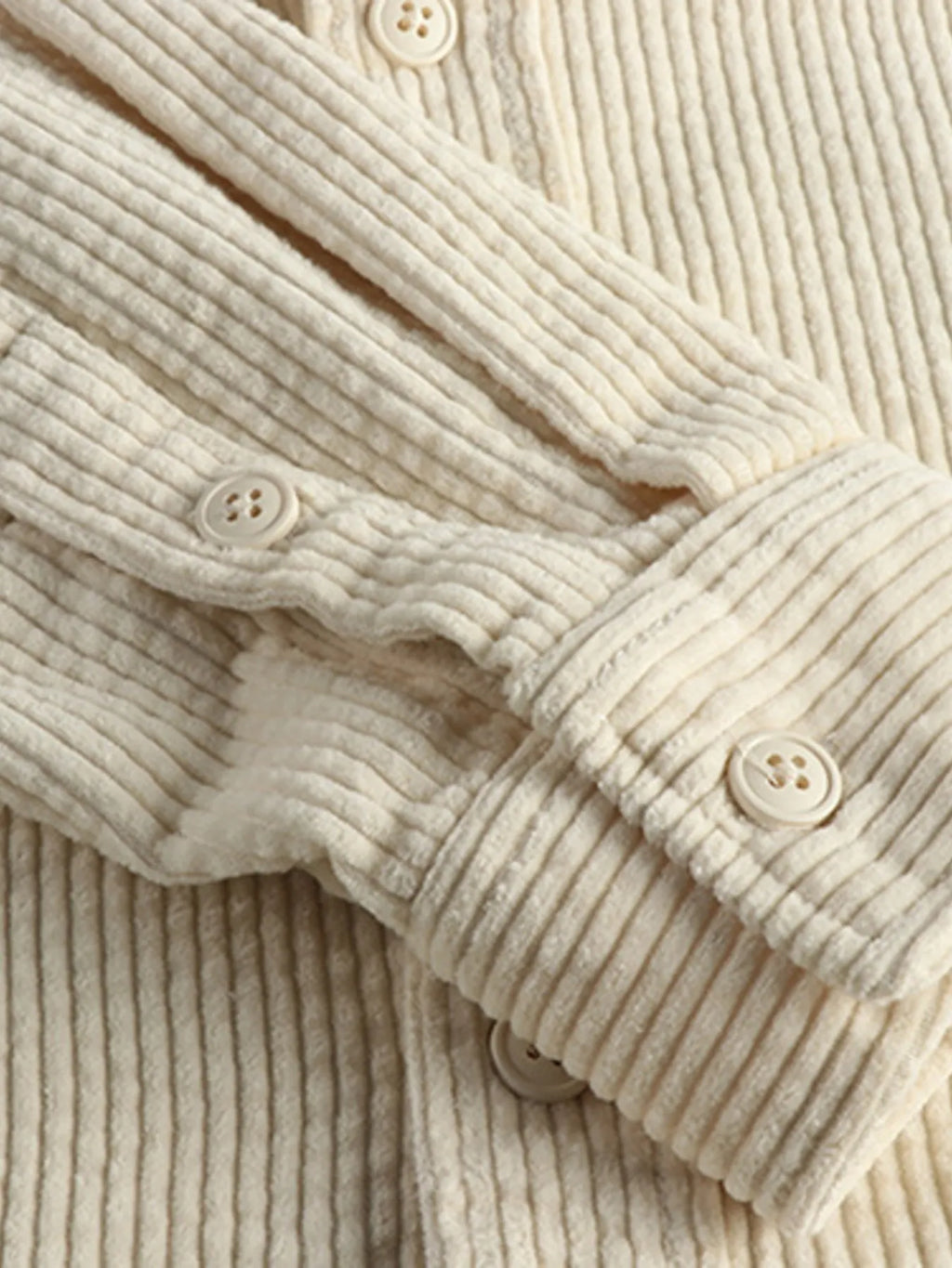 Men's Plus Size Button Up Corduroy Shirt