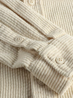 Men's Plus Size Button Up Corduroy Shirt