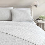 100% Cotton Honeycomb Waffle Garment Washed Quilt Set - Genevieve Collection