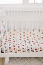 Football Print Bamboo Crib Sheet