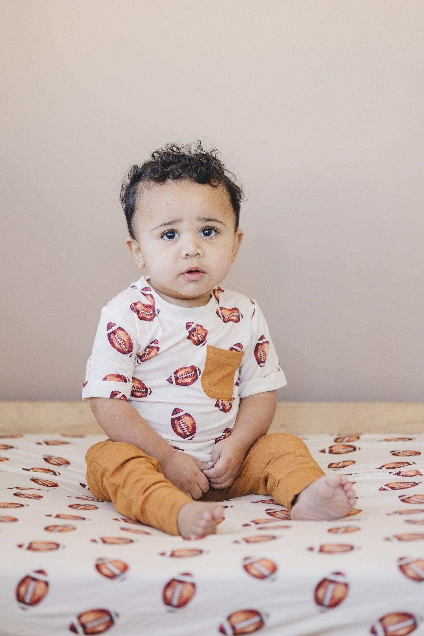 Football Print Bamboo Jogger Set *3-6m left