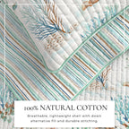 Coastal Printed Cotton Quilt Set - Santa Barbara Collection