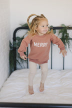 Merry Organic Cotton Crewneck Sweatshirt - Red
