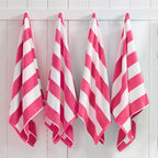 Cotton Velour Cabana Stripe Beach Towel - Novia Collection