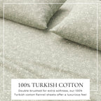 Turkish Cotton Flannel Sheet Set - Winter Floral Collection