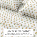 Turkish Cotton Flannel Sheet Set - Winter Floral Collection