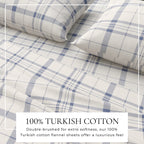 Turkish Cotton Flannel Sheet Set - Plaid & Stripe Collection