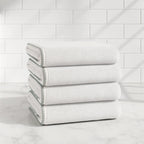 Cotton Border-Stitched 6-Piece Towel Set - Valery Collection