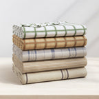 Turkish Cotton Flannel Sheet Set - Plaid & Stripe Collection